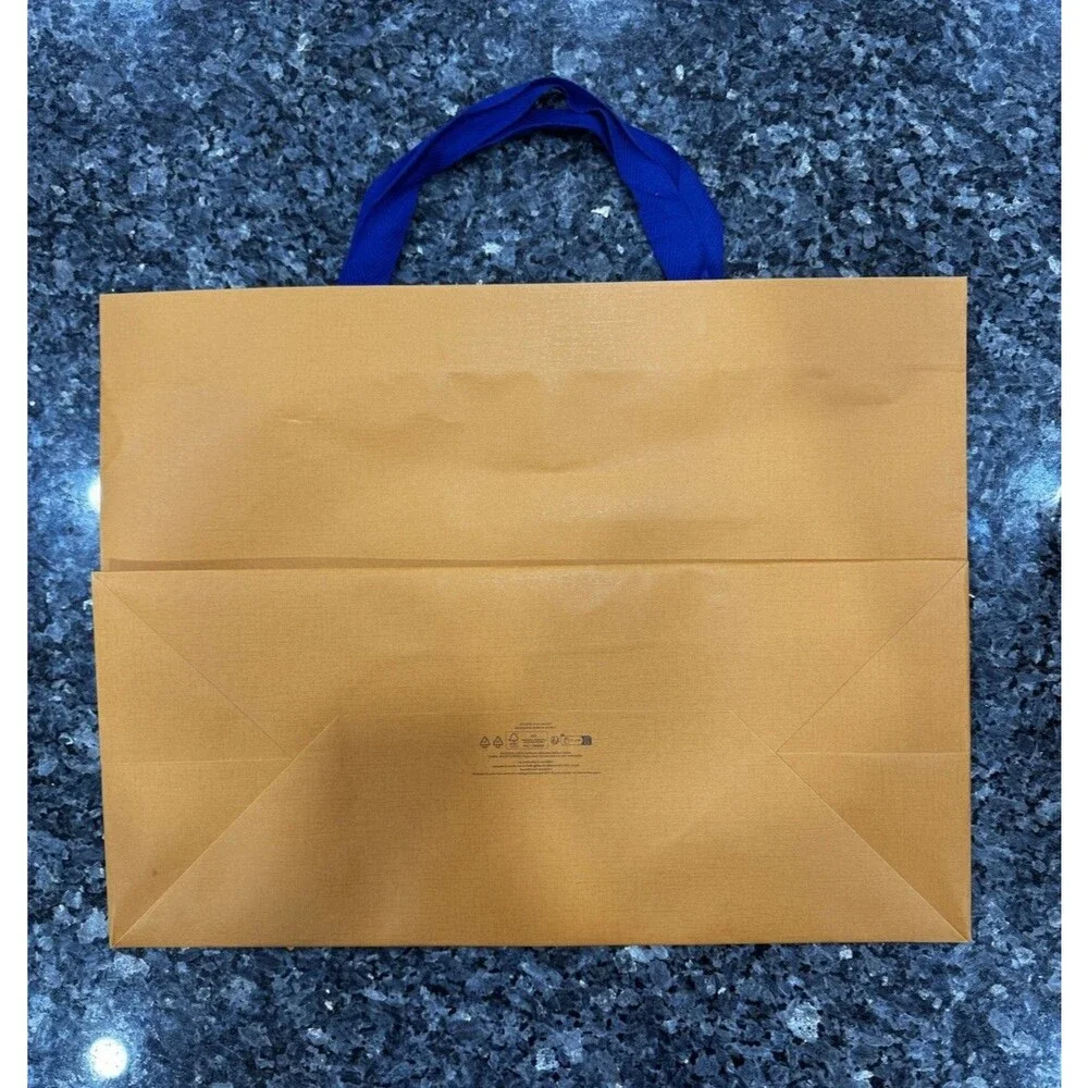 Louis Vuitton Authentic LV Orange Shopping Gift Bundle Empty Bag 23x18x10